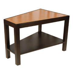 Ebonized Trapezoid Oak Side Table by William Haines