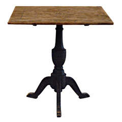 Rustic Swedish Tilt-top Table Antique Rustic Swedish Tilt-top Table