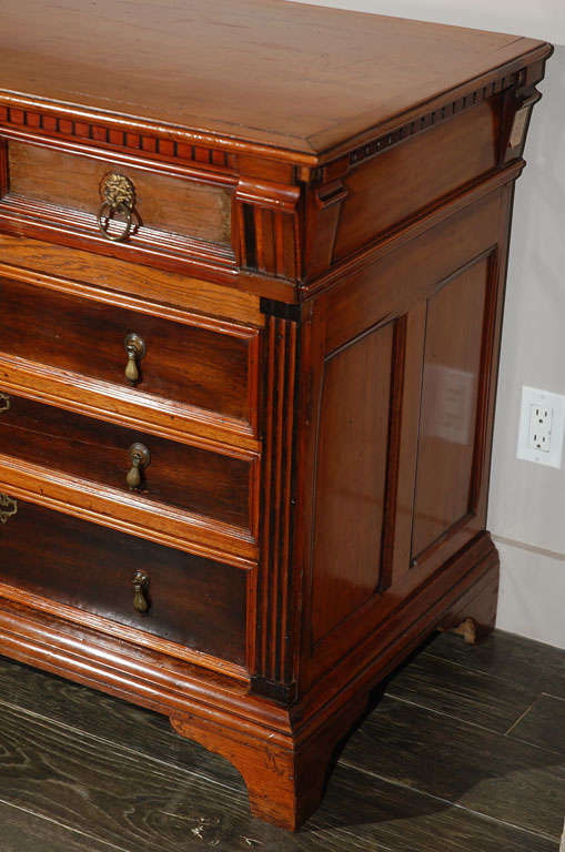 1800s Five-Drawer Dutch Chest in Fruitwood In Good Condition In Los Angeles, CA