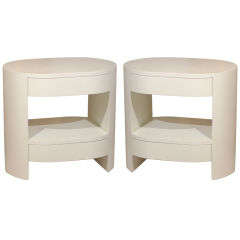 Pair of Oval Night Stands