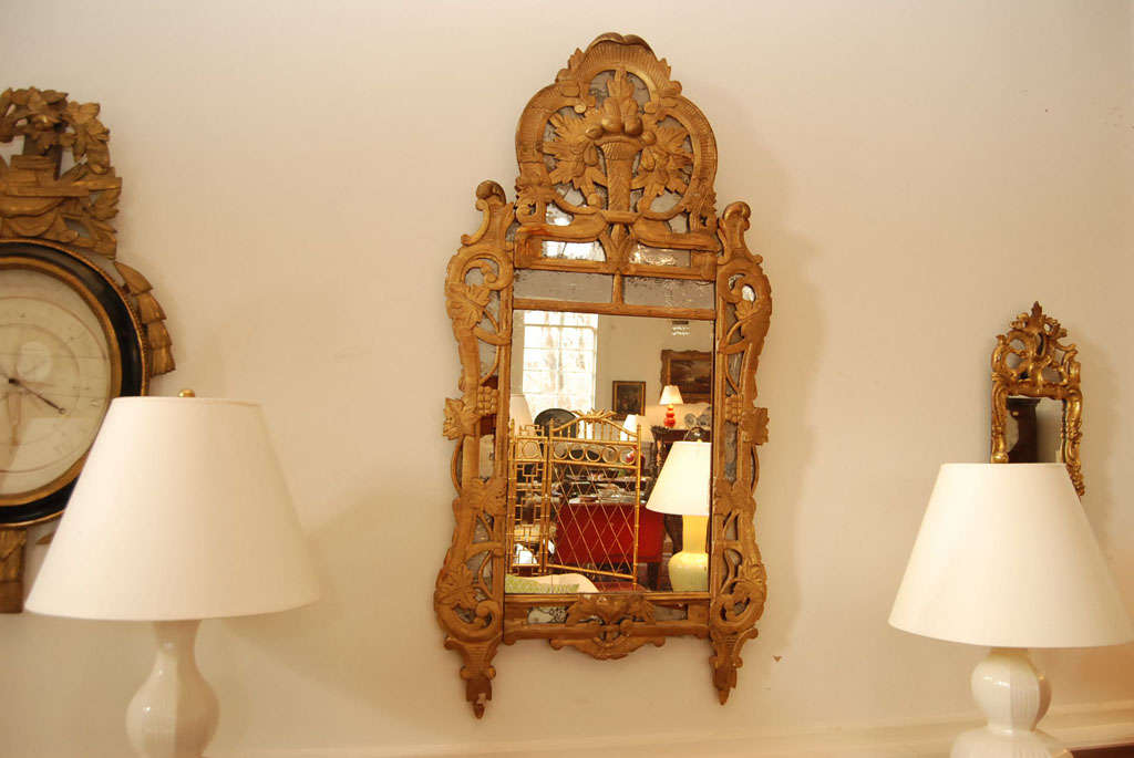 Louis XV Giltwood Mirror