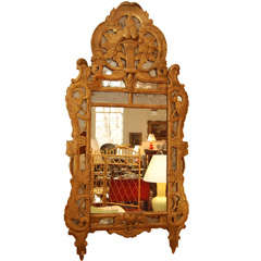 Louis XV Giltwood Mirror