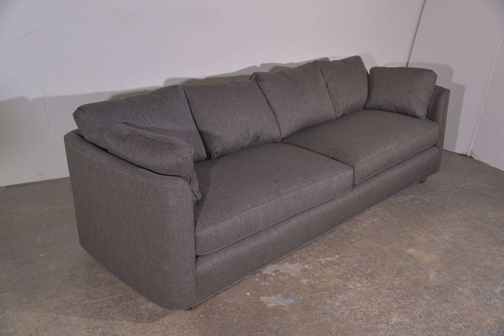 Custom Charcoal Gray Sofa