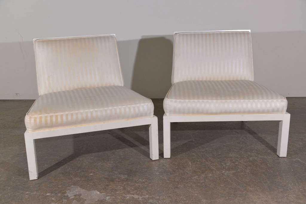 Pair Of Michael Taylor for Baker Slipper Chairs