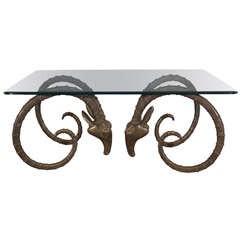 Brass Rams Head Dining Table