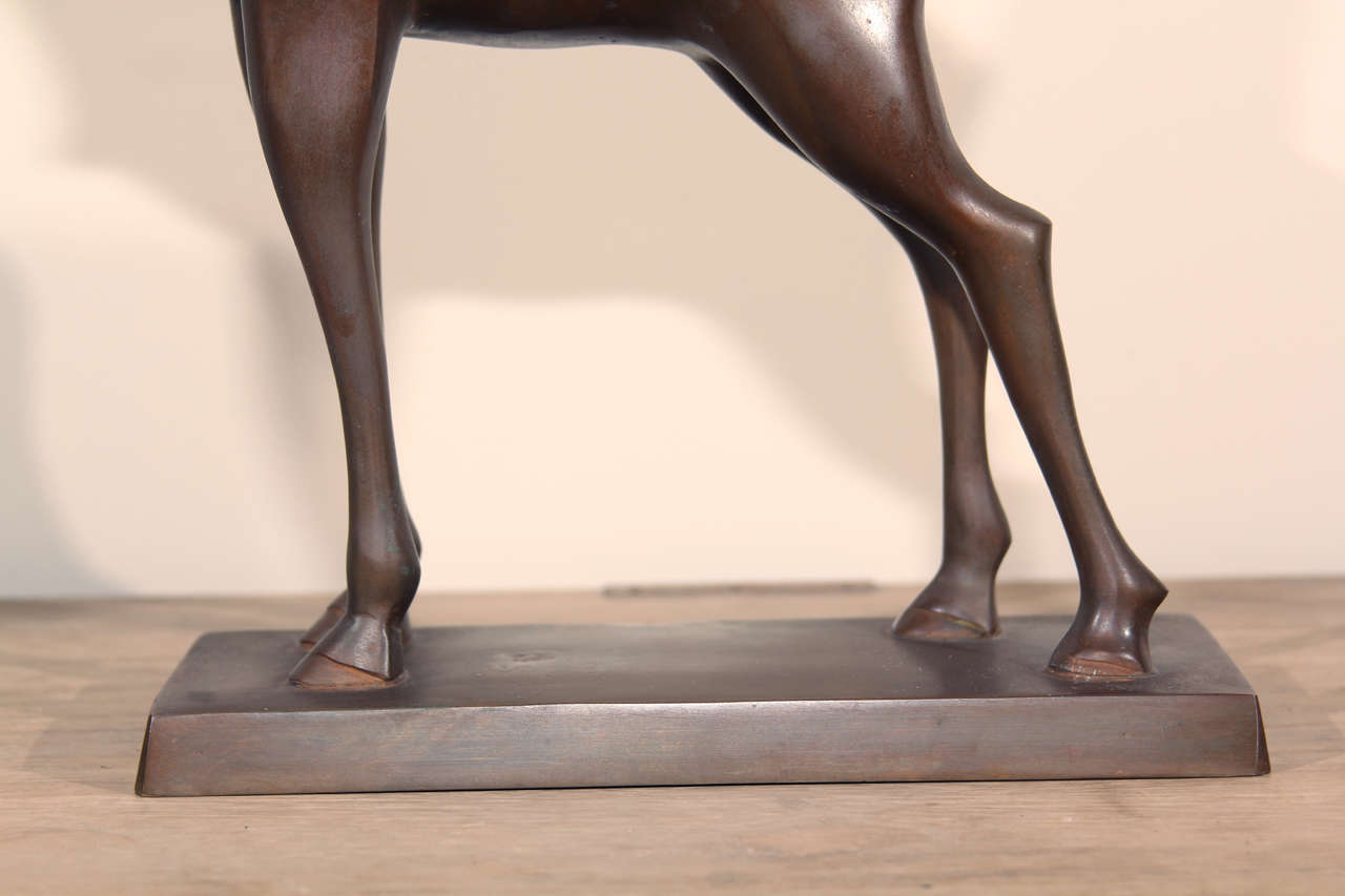 Mid-20th Century Japanese Bronze Stag For Sale
