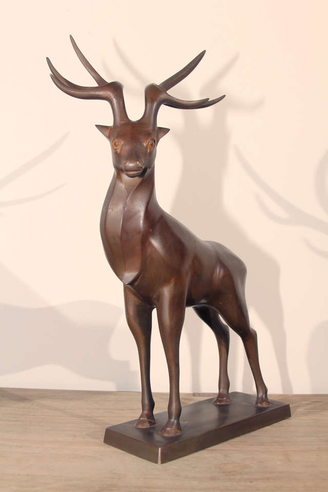 Japanese Bronze Stag For Sale 2