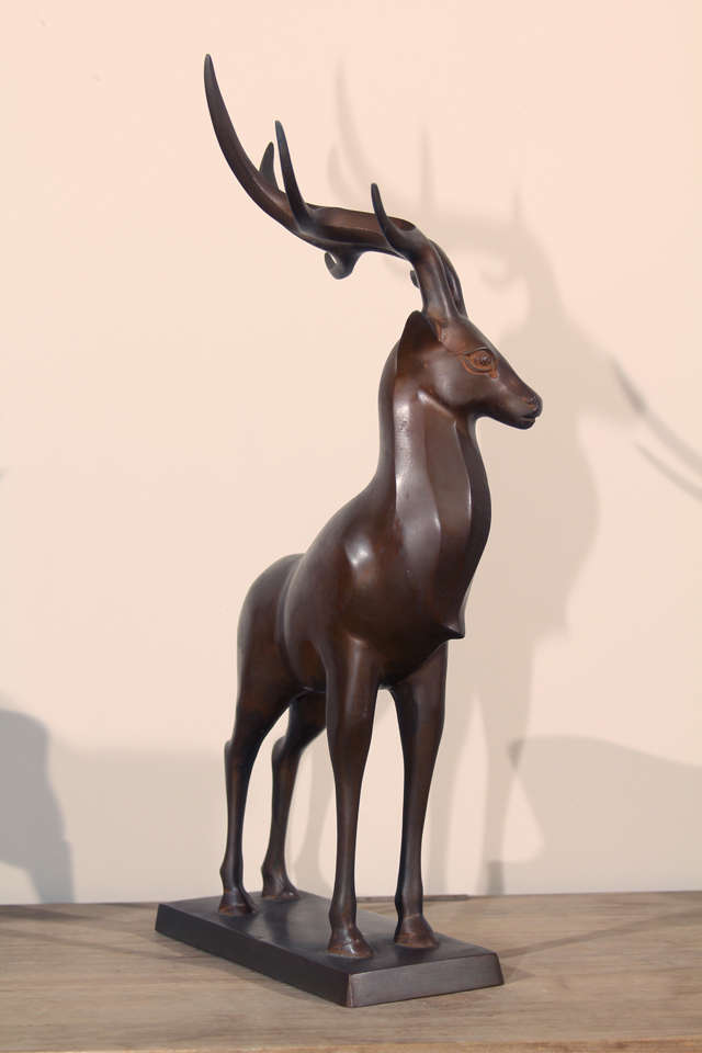 Japanese Bronze Stag For Sale 3