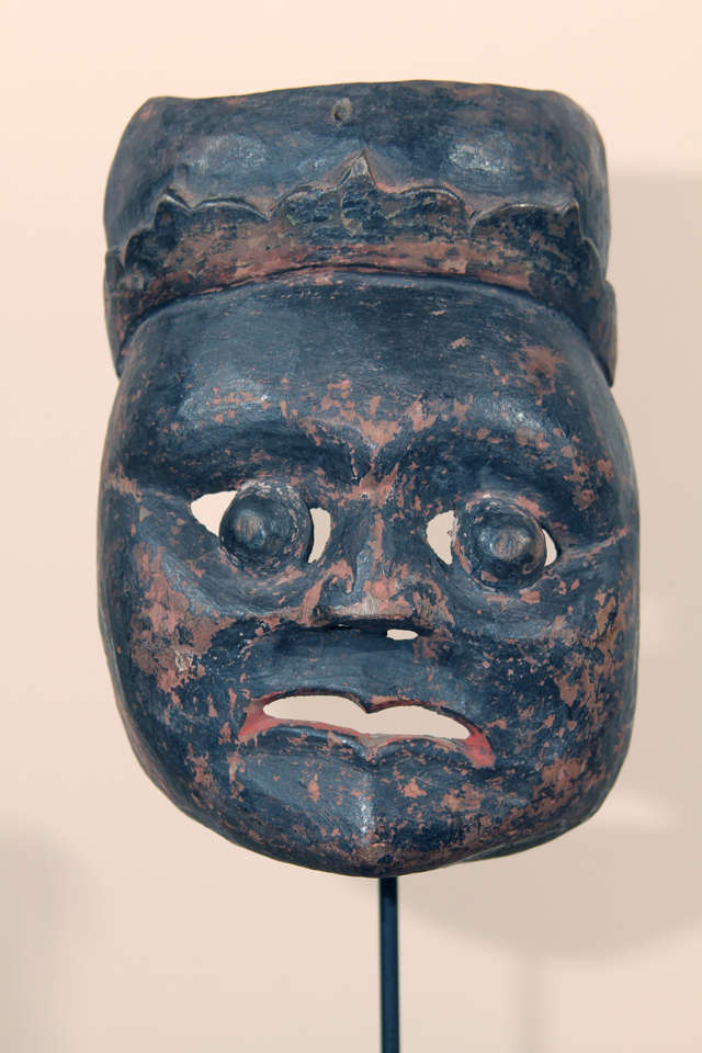 19th Century Chinese Taoist Mask In Fair Condition For Sale In Seattle, WA