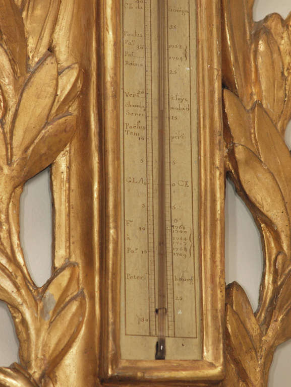 Gilt 19th Century Barometer For Sale