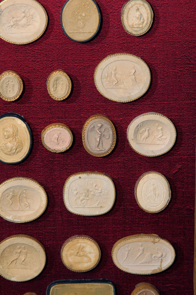 Baroque Framed Plaster Seals For Sale