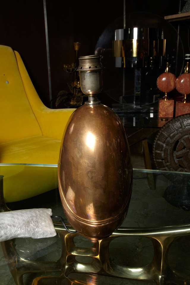 Nice Bronze Lamp by Esa Fedrigolli In Excellent Condition For Sale In Bois-Colombes, FR