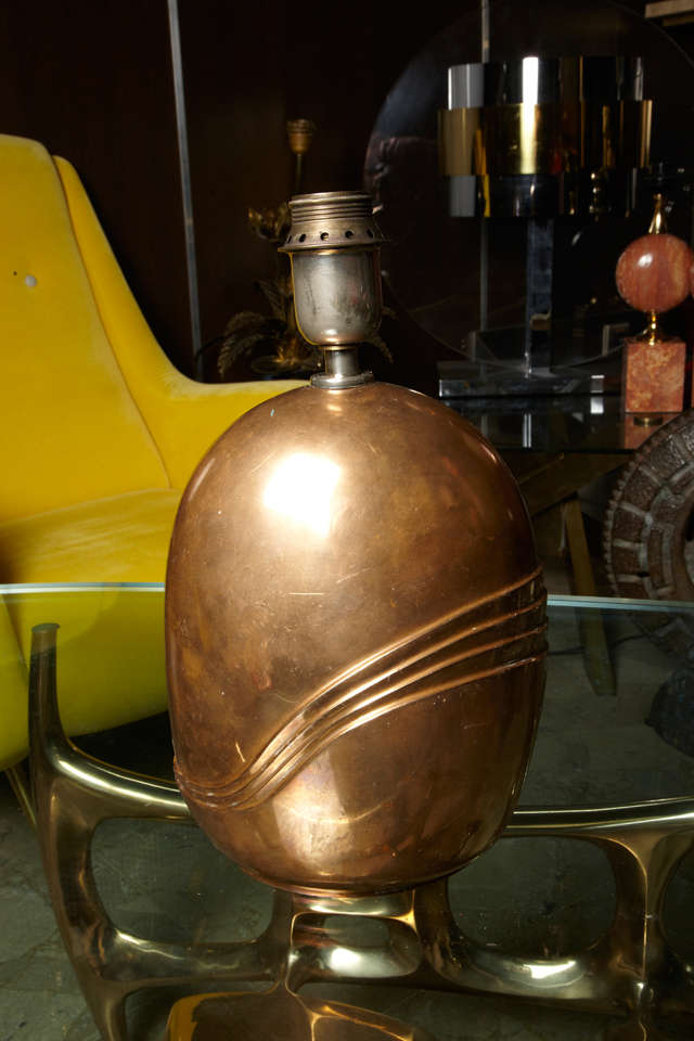 Nice Bronze Lamp by Esa Fedrigolli For Sale 2