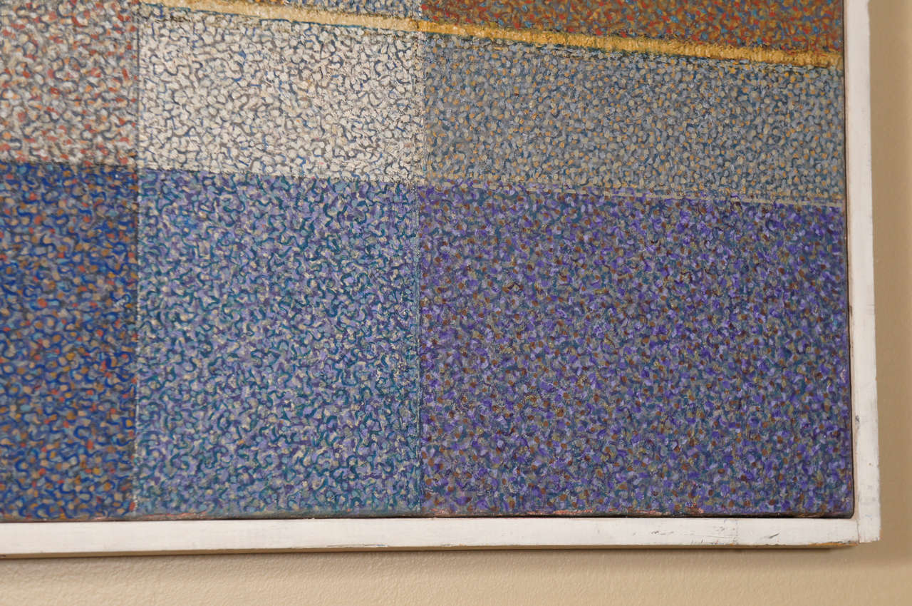 Elaine Wesley, Pointillist Geometric Composition In Good Condition In Hudson, NY