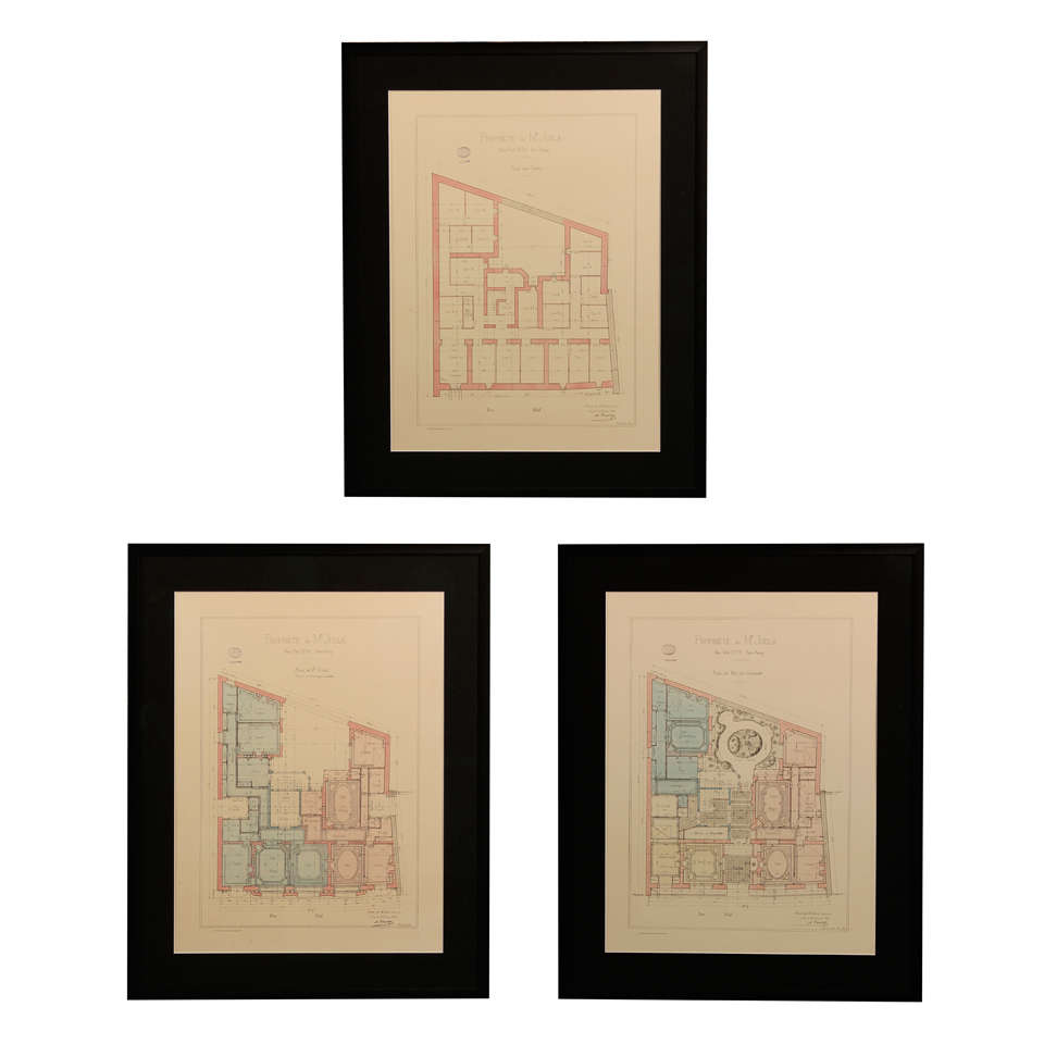 French Architectural Drawings For Sale
