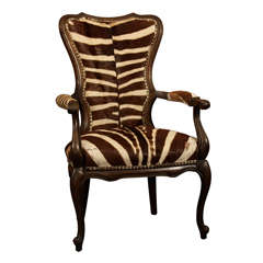 Vintage Zebra Armchair