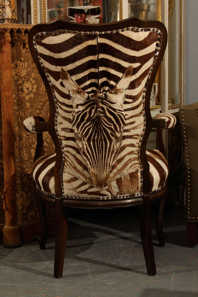 Vintage Zebra Armchair at 1stDibs zebra chair, zebra arm chair