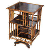 19th Century English Bamboo Turn-Table Book Stand