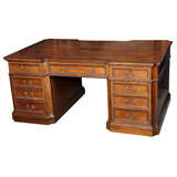 A magnificent 19th century partners desk.