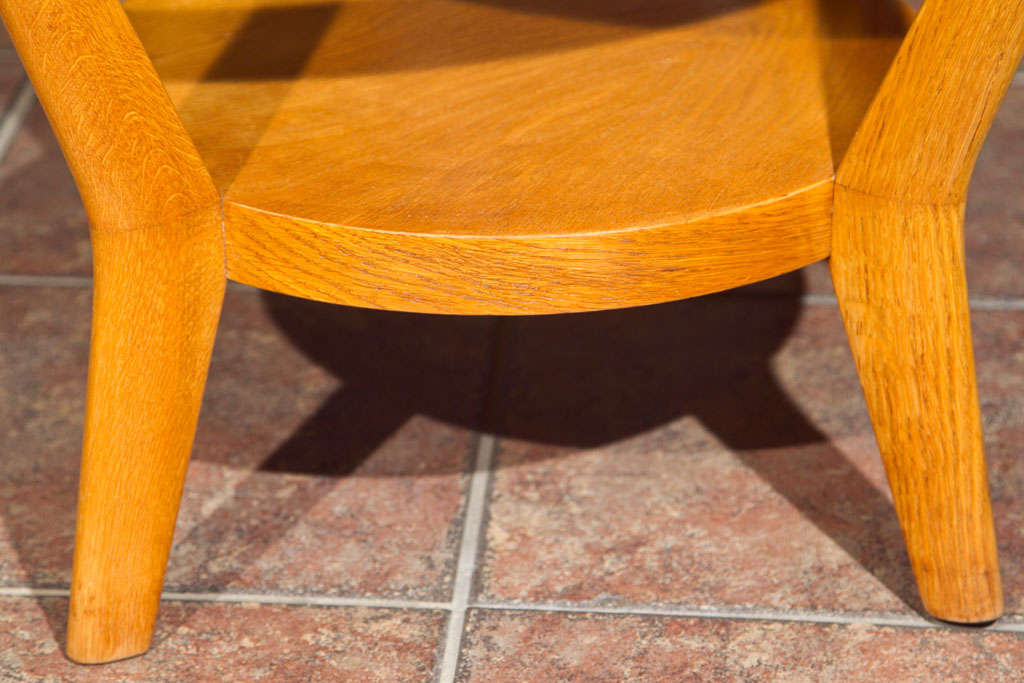 Czech Oak & Beech Wood Side Table