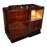 French Art Deco Palisander "Curve" Marble Top Buffet