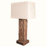 Lamp with Indian Wood Fragment