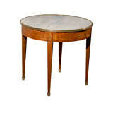 19th Century French Bouillotte Table with Marble Top