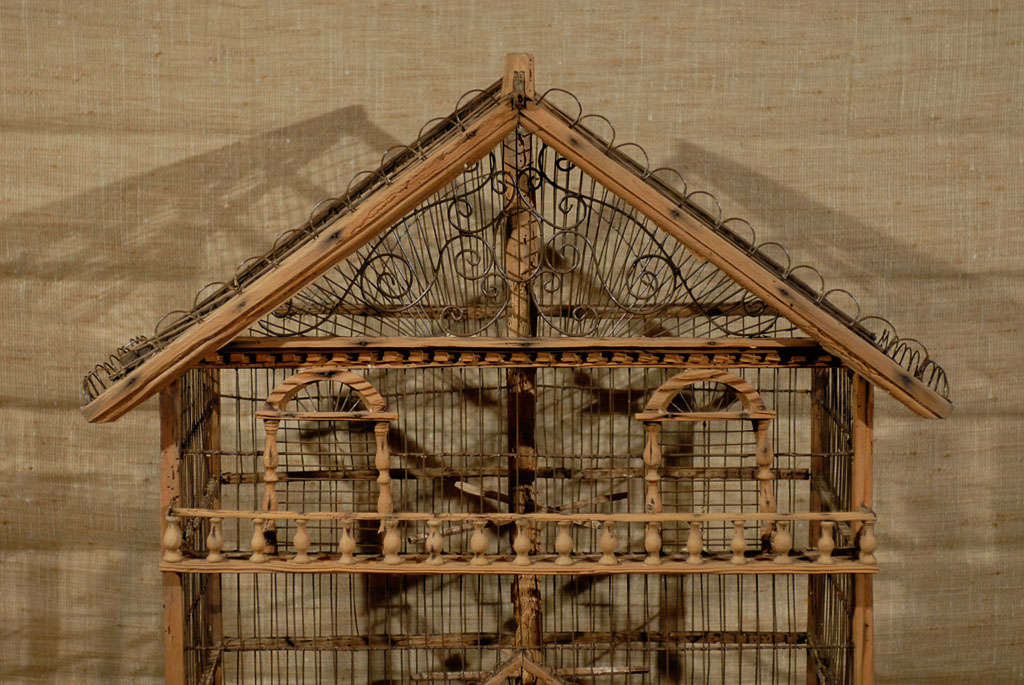 wood bird cage