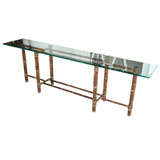 Bamboo Console Table, Manner of McGuire