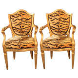 Pair of gilt chairs