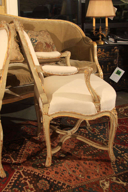 Pair of Louis XV Arch Chairs 1