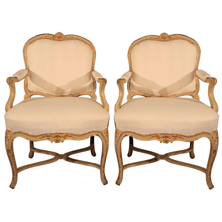 Pair of Louis XV Arch Chairs