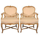 Antique Pair of Louis XV Arch Chairs