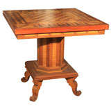Antique Marquetry Game Table
