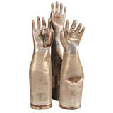 Vintage Set of 3 industrial glove molds