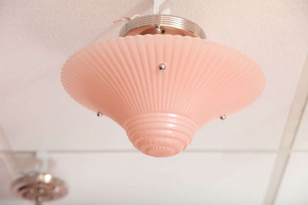 Pair of pink chandeliers Midcentury stunning delicate hot pink boudoir girlsroom. W 60-100.

Rewired 
check our vintage,restored,stunning selections of lighting

Perfect for boudoir or girls room