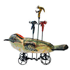 Bill Reid- kinetic sculpture in welded metal