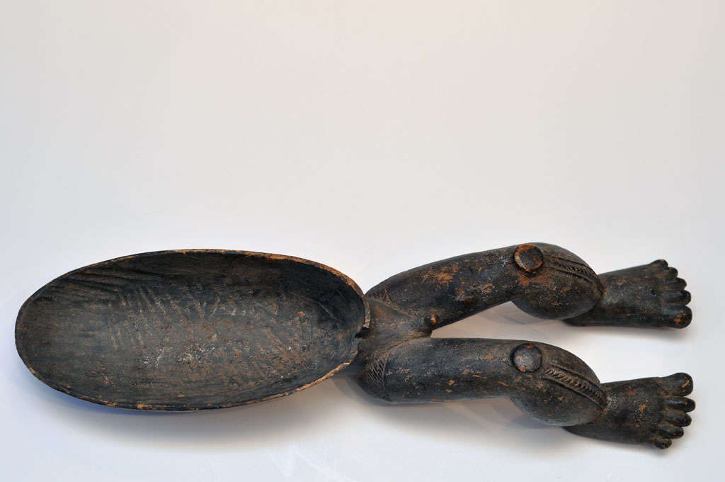 20th Century African Art-Anthropomorphic Ceremonial Spoon/bowl For Sale