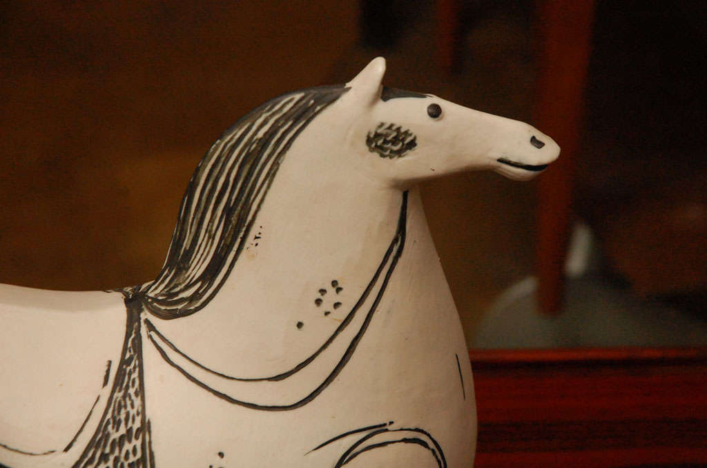 Mid-20th Century Stig Lindberg ceramic horse sculpture for Gustavsberg signed