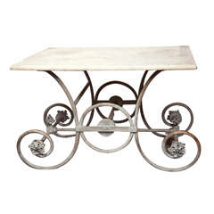 French Marble Topped Pastry Table