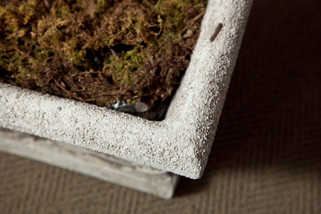 Pair of Lattice Design Cement Planters 2