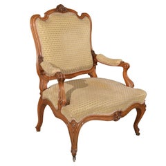 Stunning Louis XV Style Fruitwood Fauteuil