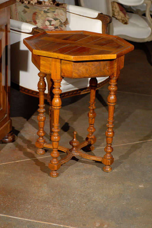 Unusual 19th Century Octagon Table