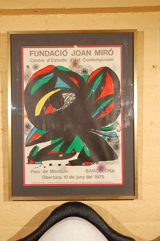 Original Joan Miró lithographic poster, 1975 printed by La Poligrafa, Barcelona in an edition of 2000, with brass finish frame.

Catalogue raisonne: Corredor-Matheos, Jose´, and Gloria Picazo. 
