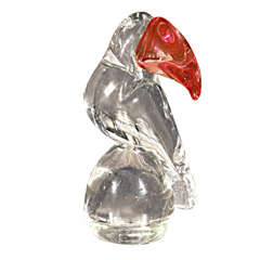 1960's Murano Glass Bird Sculpture.