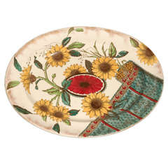 Old Handpainted Oval Platter