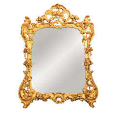 Important Louis VX Period Gilt Carved Grape Motif Mirror