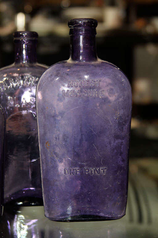 American set of 3 purple bottles