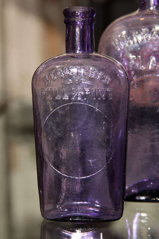 set of 3 purple bottles In Good Condition In Seattle, WA