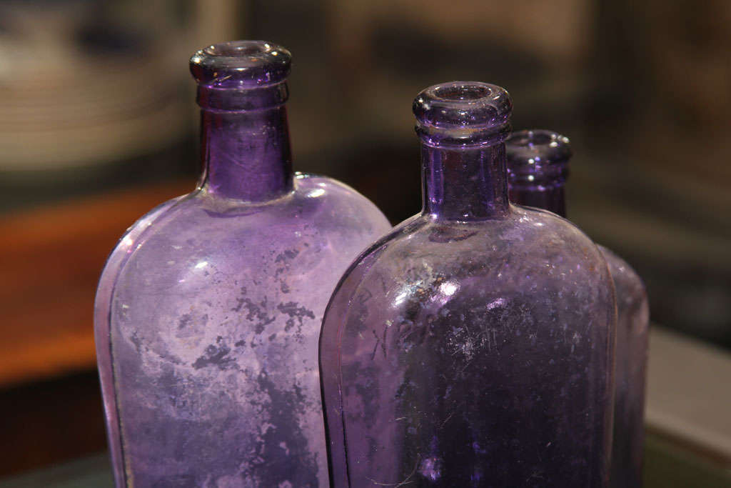 set of 3 purple bottles 4